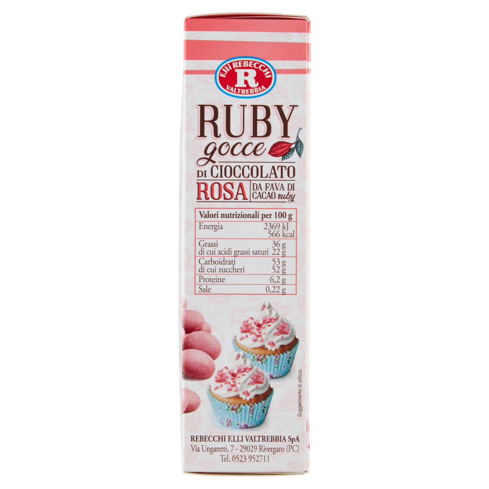 Mariarosa Ruby Gocce di Cioccolato Rosa 100 g