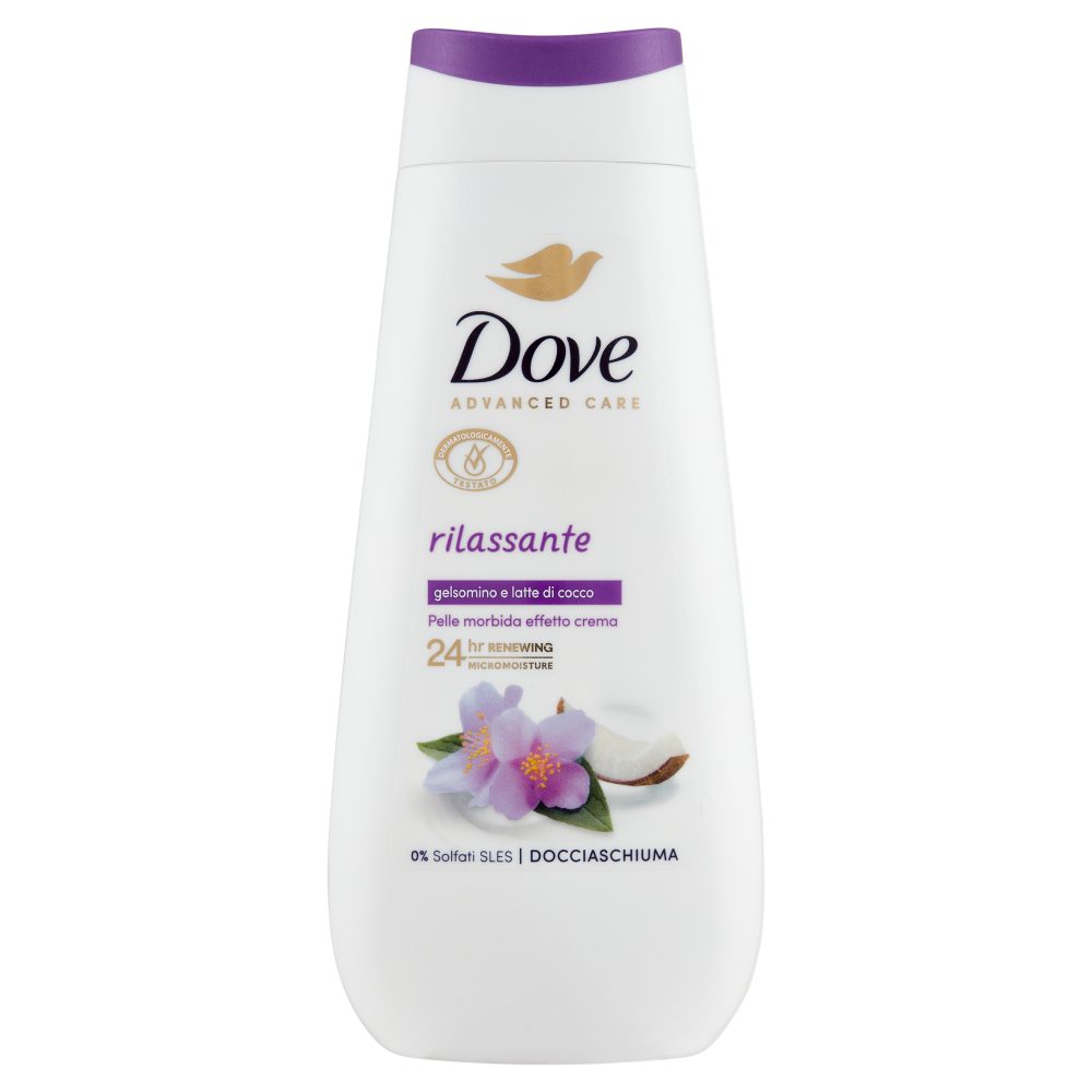 Dove Advanced Care Docciaschiuma rilassante gelsomino e latte di cocco 225 ml