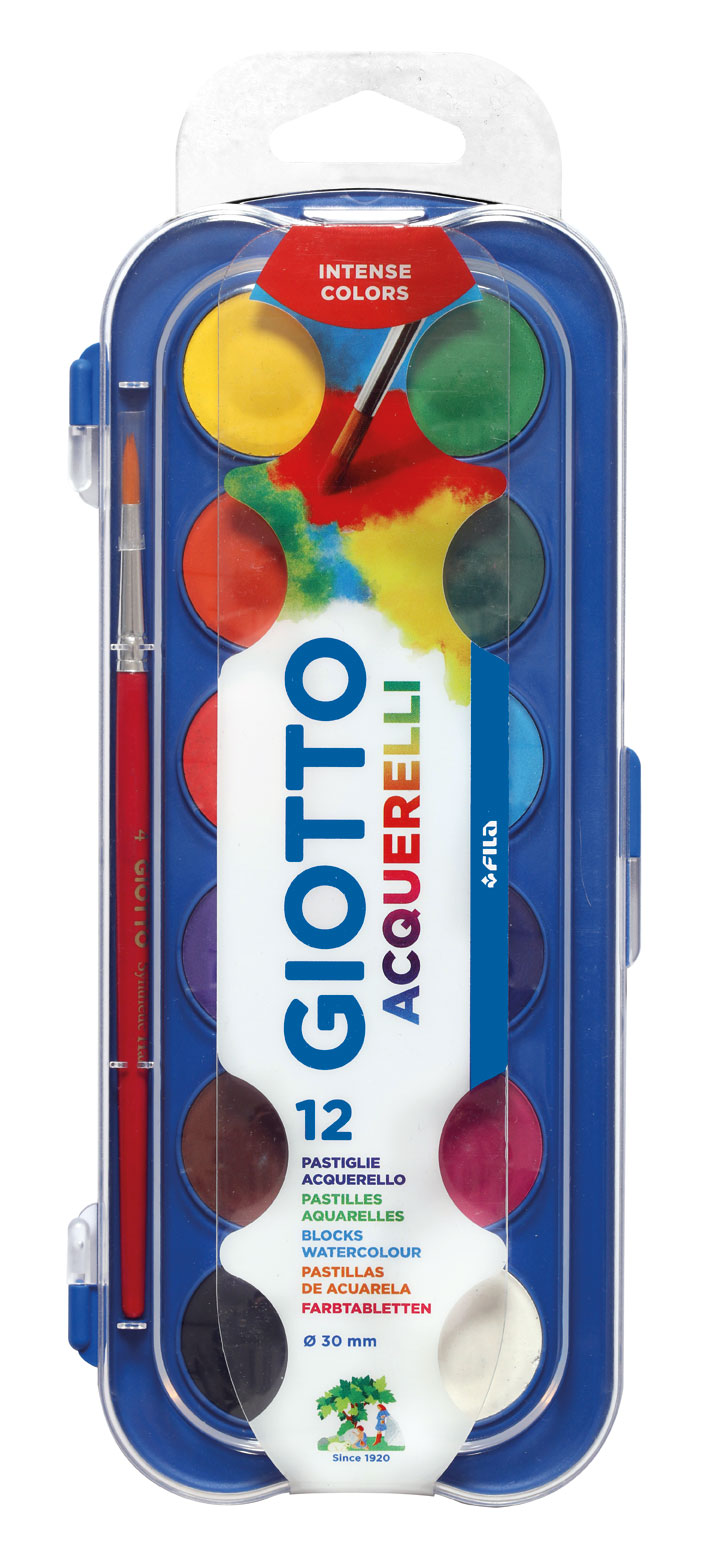 Giotto Colori per pittura ad acqua multi palette 12 colori