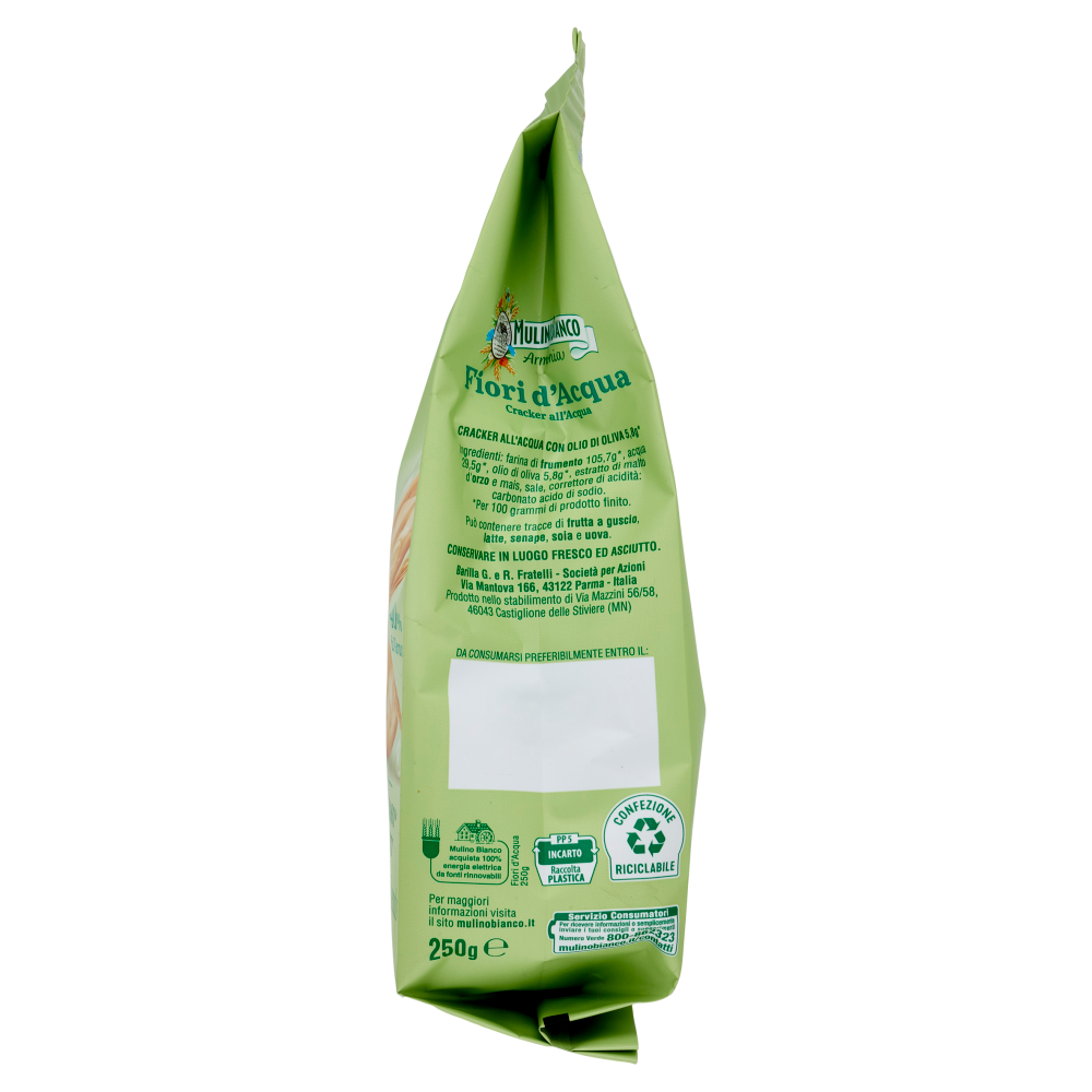 Mulino Bianco Armonia Fiori d'Acqua Cracker Senza Lievito Ricchi di Fibre 250g