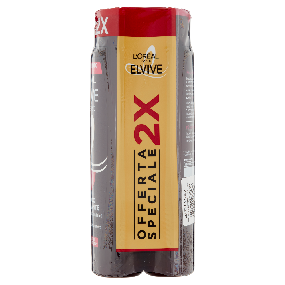 L'Oréal Paris Shampoo Elvive Full Resist, Per Capelli Fragili, Tendenti alla Caduta, Confezione da 2