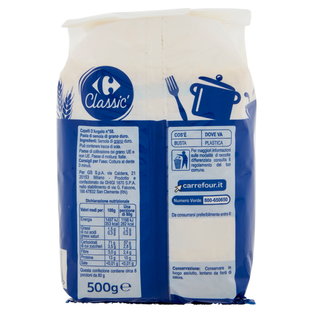Carrefour Classic Capelli d'Angelo N.58 500 g
