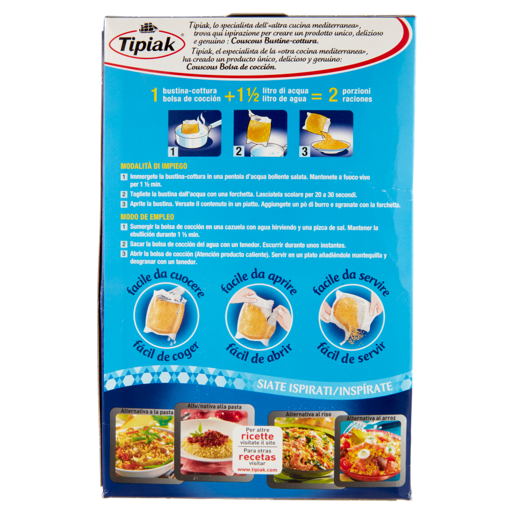 Tipiak Couscous Bustine-cottura 4 x 100 g