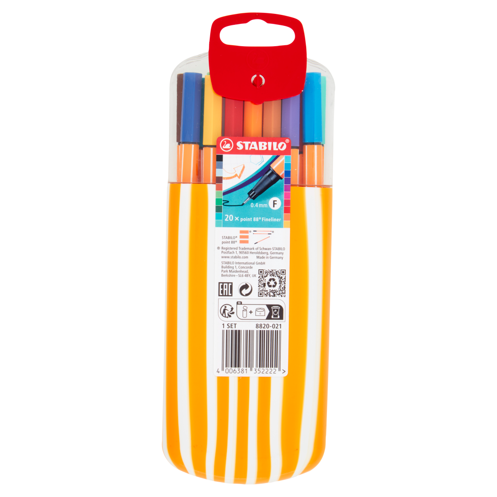 STABILO point 88 penna fineliner - astuccio Zebrui da 20 pz. 