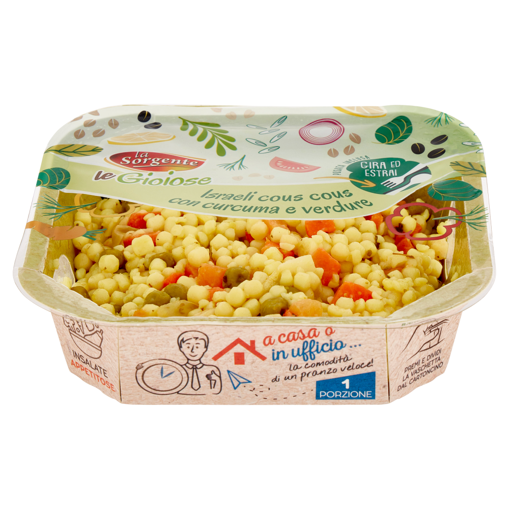 la Sorgente le Gioiose Israeli cous cous con curcuma e verdure 200 g