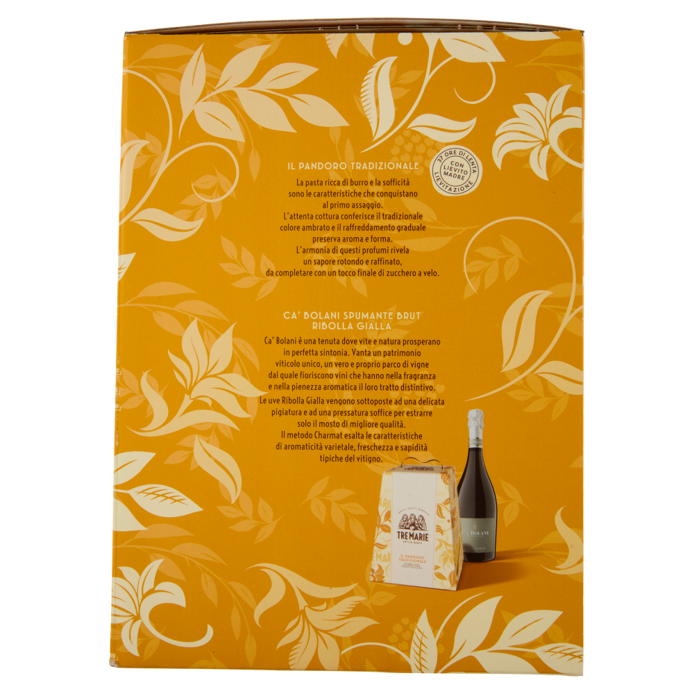 Tre Marie Incanto di Natale Pandoro Tradizionale 750g + Spumante Brut Ca' Bolani Ribolla Gialla 75cl
