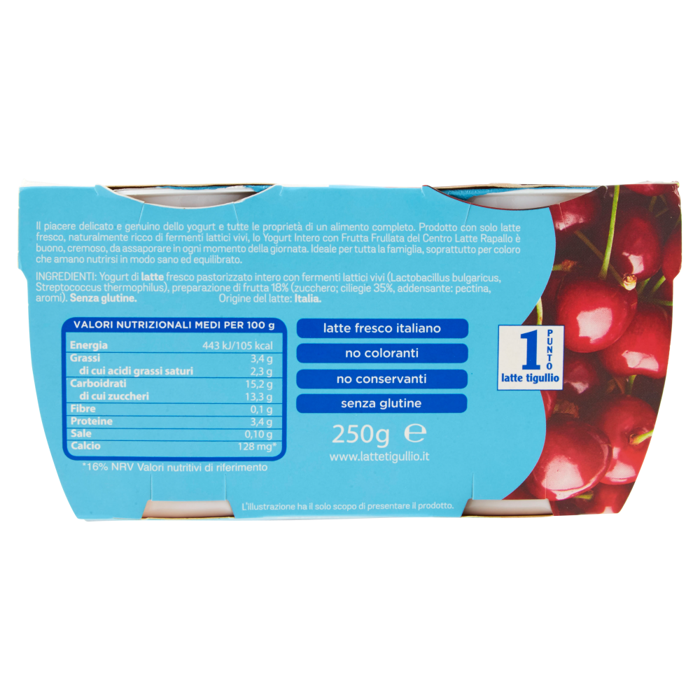 latte tigullio Yogurt Intero Ciliegia 2 x 125 g
