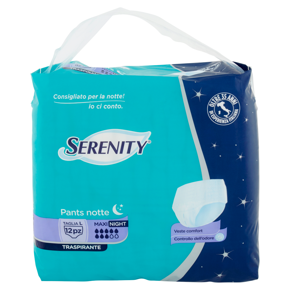 Serenity Pants notte Traspirante Maxi Night Taglia L 12 pz