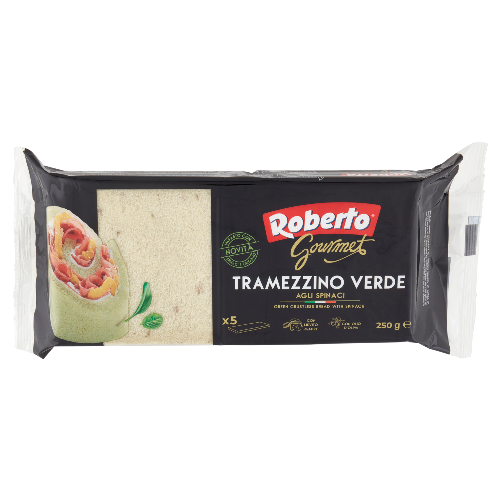 Roberto Gourmet Tramezzino Verde agli Spinaci 5 Fette 250 g