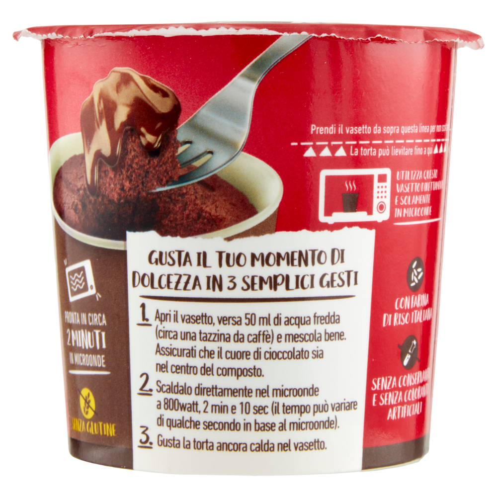 Eridania Torta Subito! Gusto Cioccolato con Cuore Caldo 60 g