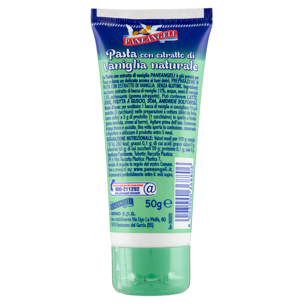 PANEANGELI Pasta con estratto di Vaniglia naturale 50 g