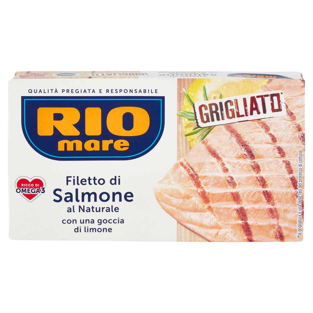 Rio mare Filetto di Salmone al Naturale con una goccia di limone Grigliato* 125 g