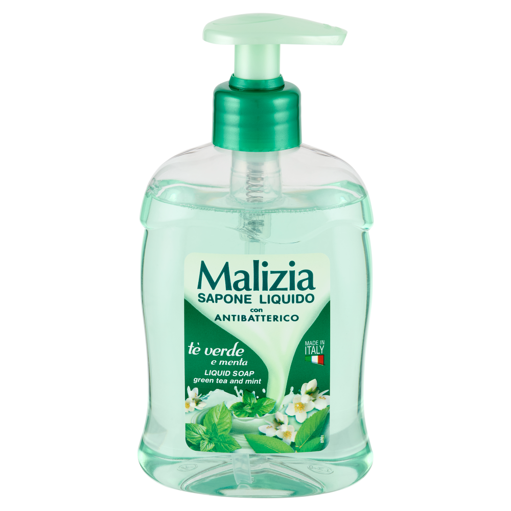 Malizia Sapone Liquido con Antibatterico tè verde e menta 300 mL