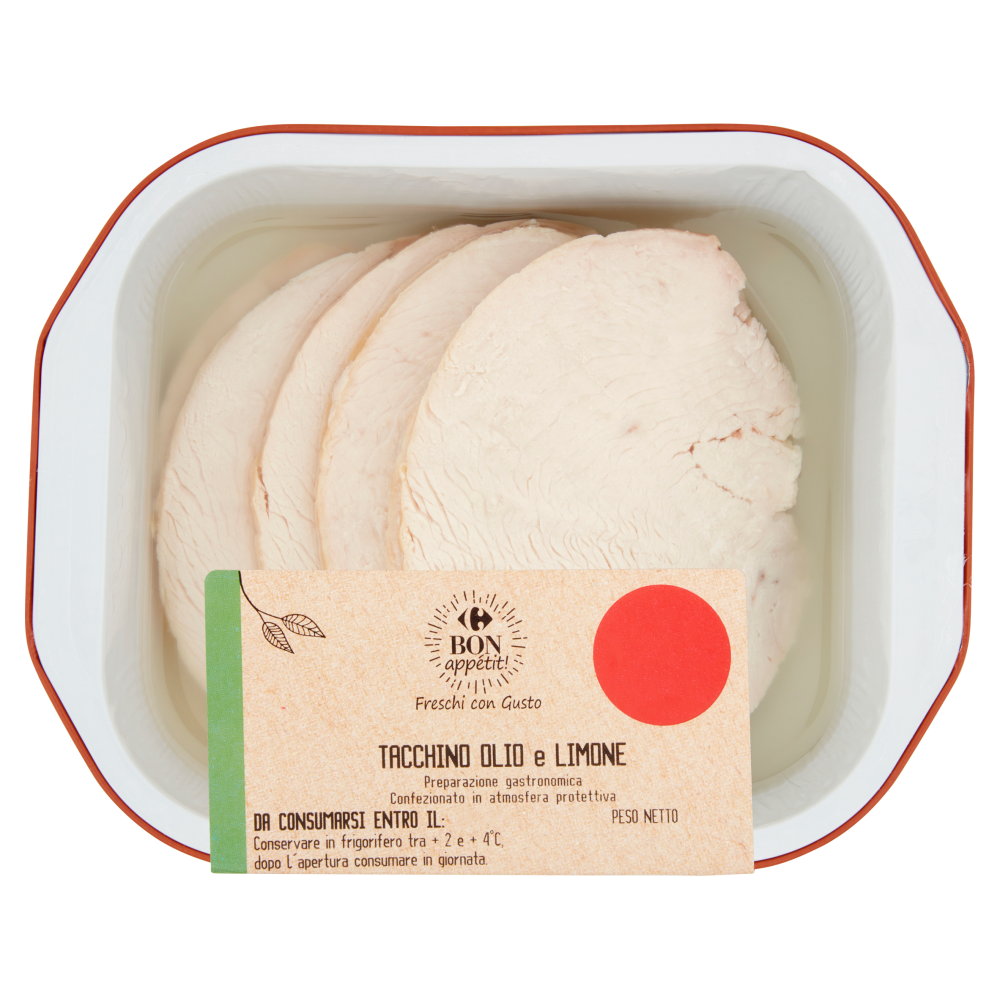 Carrefour Bon app&eacute;tit! Tacchino Olio e Limone 180 g