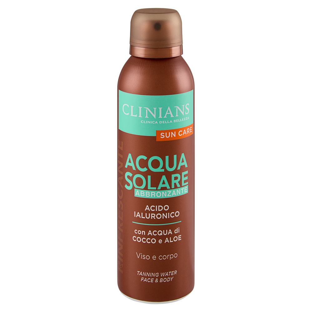 Clinians Sun Care Acqua Solare Abbronzante Acido Ialuronico Viso e corpo 150 mL