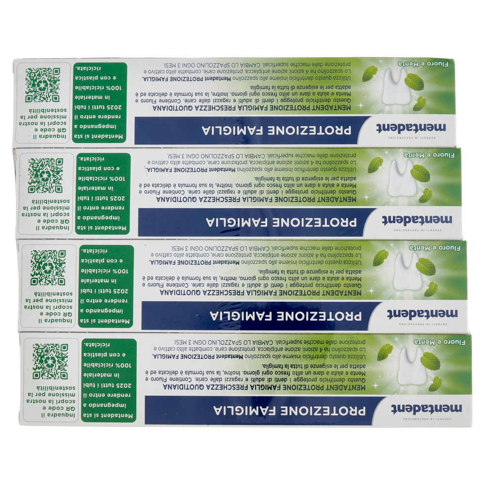 Mentadent Protezione Famiglia Freschezza Quotidiana 4 x 75 ml