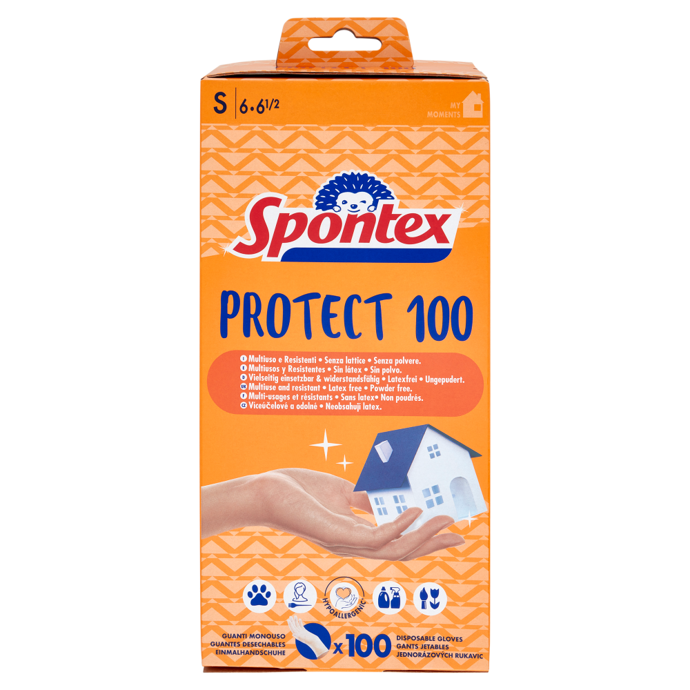 Spontex Guanti Usa&Getta Protect 100 tg S