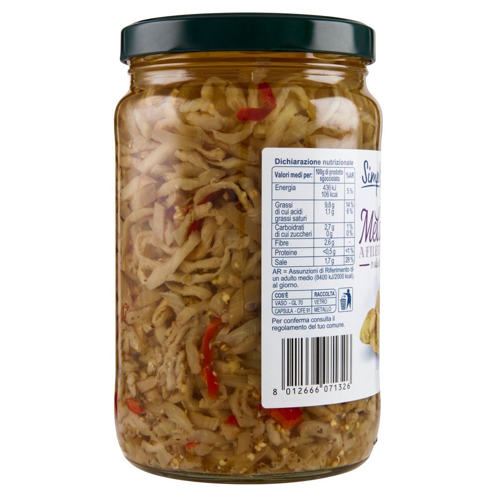 Simpl Melanzane a Filetti in olio di Girasole 1540 g