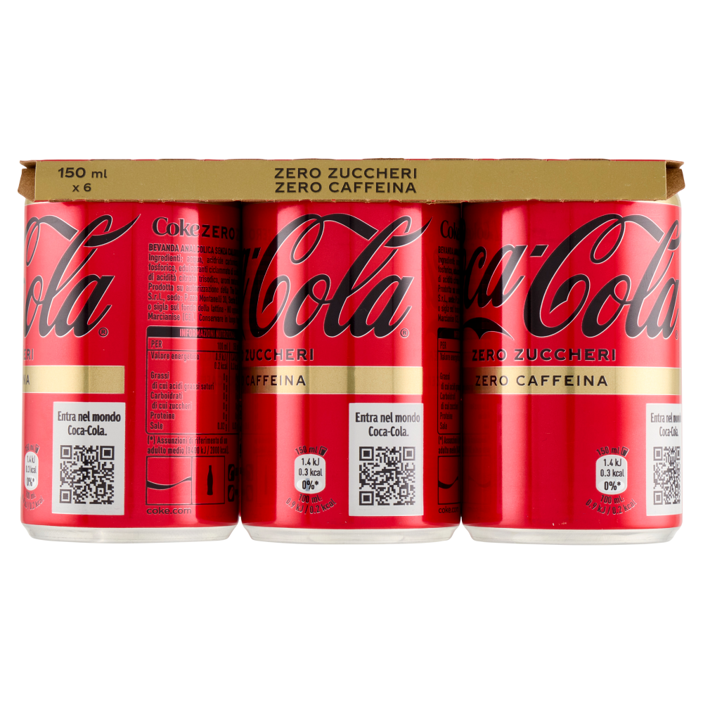 Coca-Cola Zero Caffeine Free Minican 6 x 150 ml