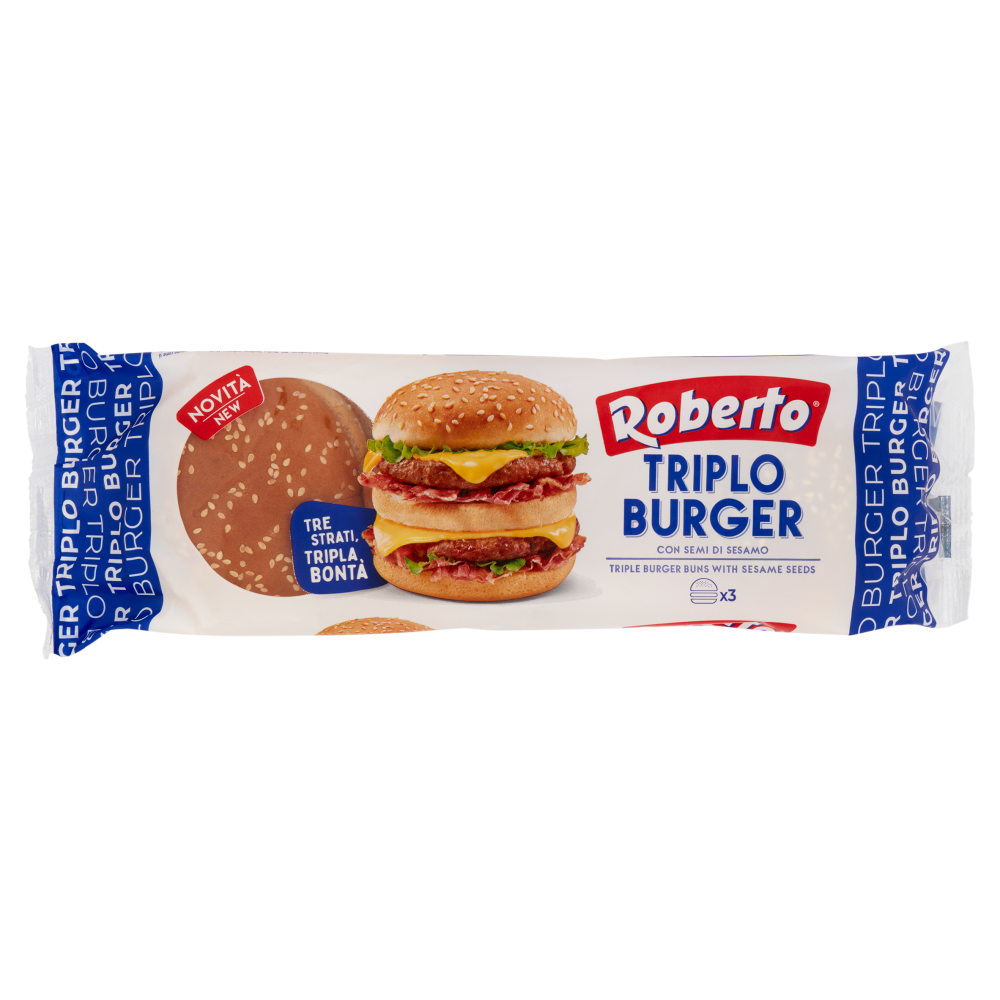 Roberto Triplo Burger con Semi di Sesamo 240 g
