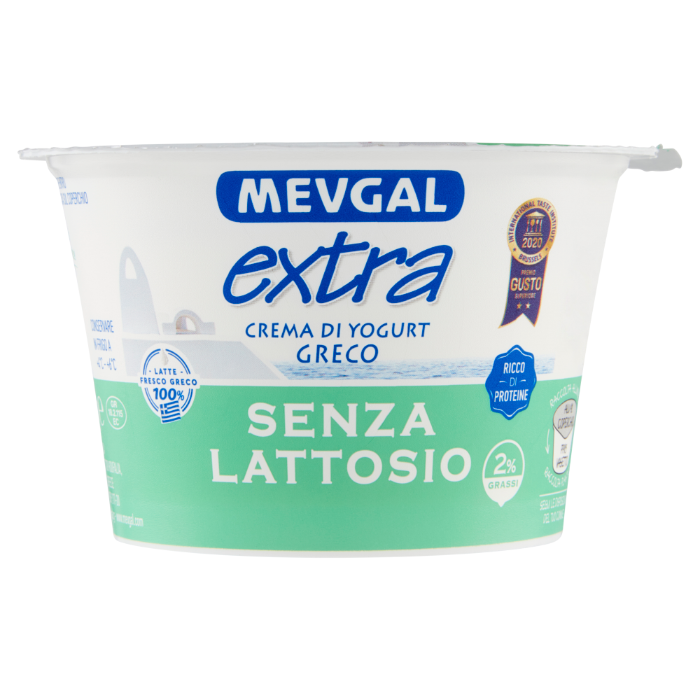 Mevgal extra Crema di Yogurt Greco Senza Lattosio 2% Grassi 150 g