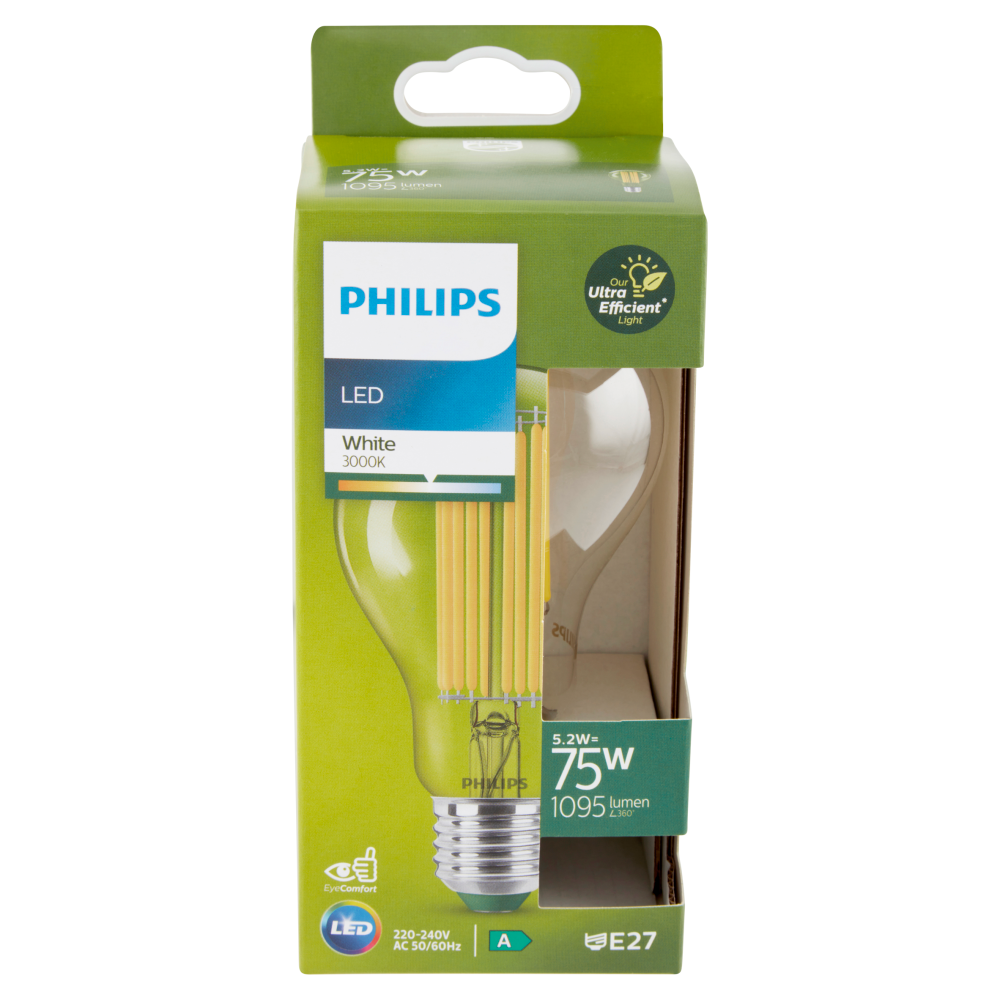 Philips LED Goccia Vetro Filam 100W E27 2700K Non-Dim Classe A