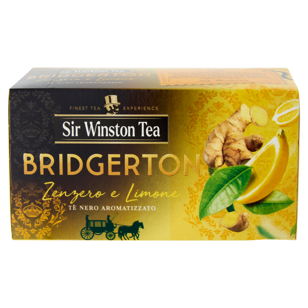 Sir Winston Tea Bridgerton Zenzero e Limone Tè Nero Aromatizzato 20 x 1,75 g