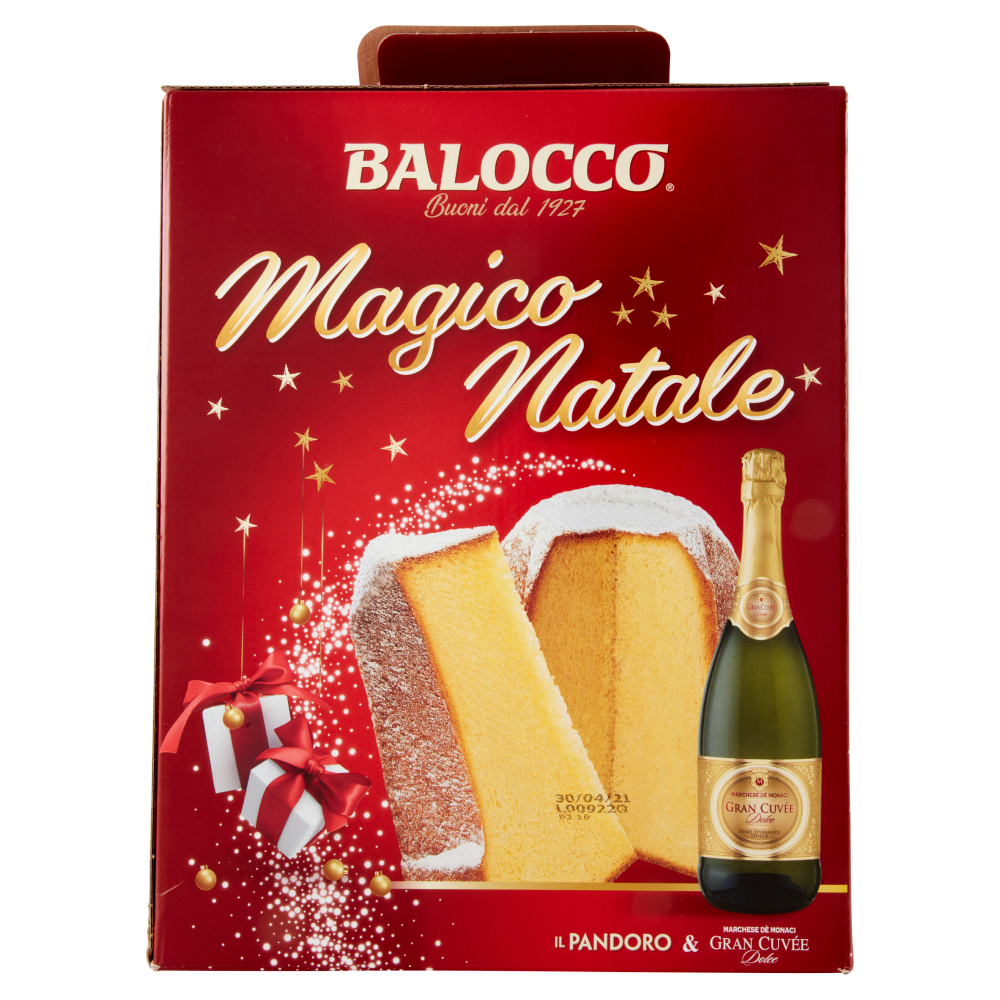 Balocco Magico Natale il Pandoro 750 g & Marchese dè Monaci Gran Cuvée Dolce 75 cl