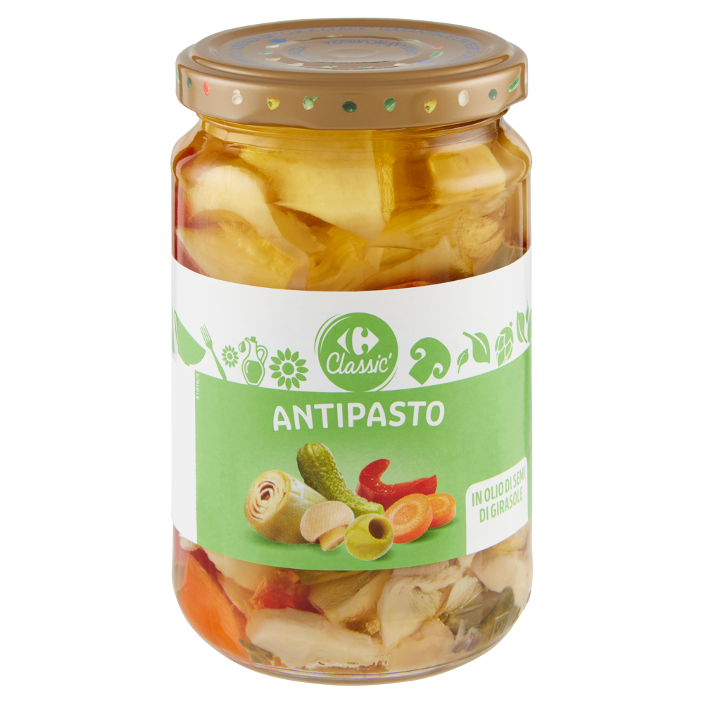 Carrefour Classic Antipasto in Olio di Semi di Girasole 280 g