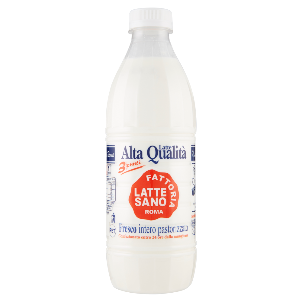 Fattoria Latte Sano Latte Alta Qualit&agrave; Fresco intero pastorizzato 1 litro