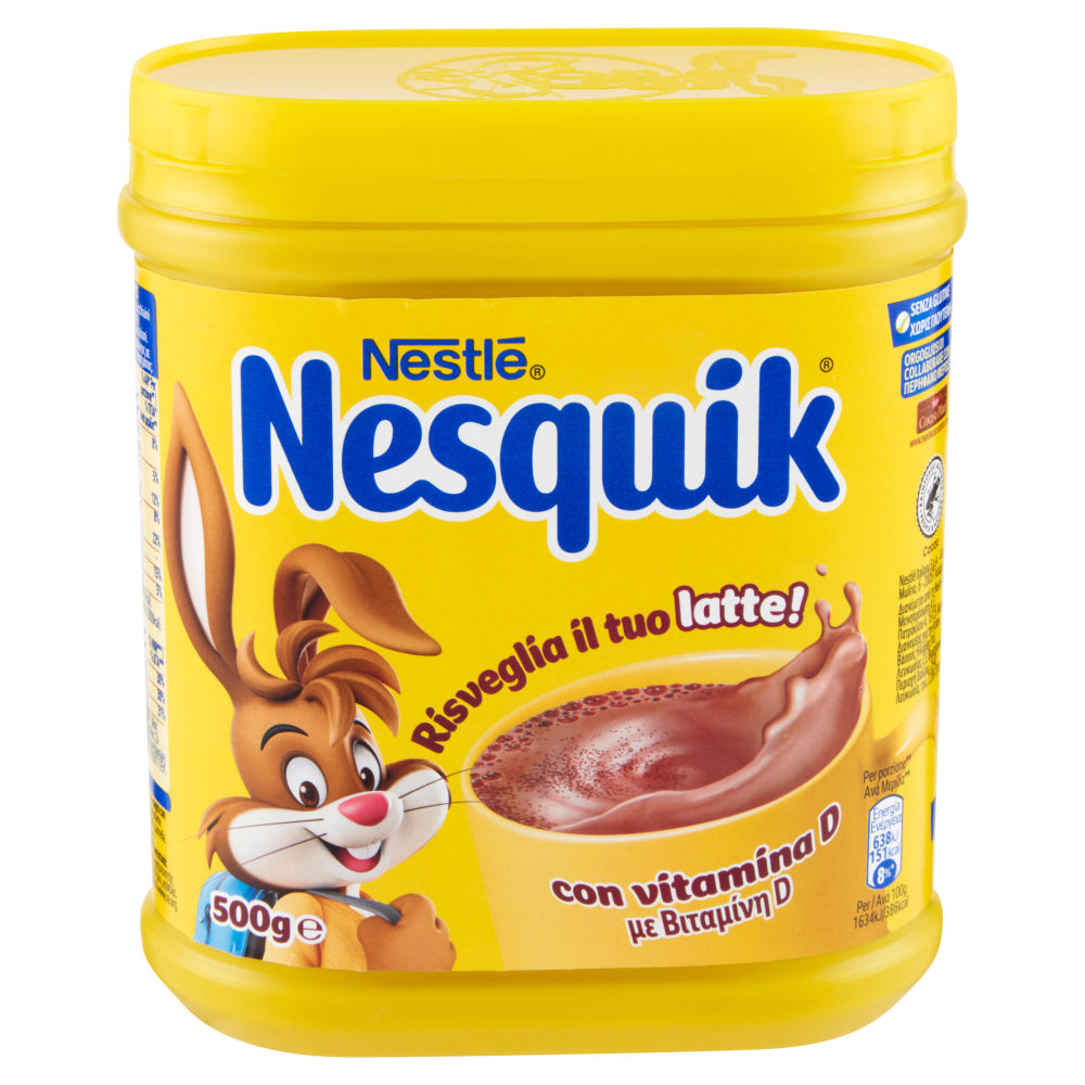 NESQUIK Preparato Solubile per Bevanda con Cacao Magro barattolo 500 g
