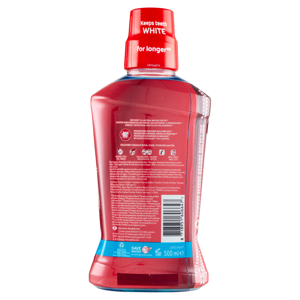 Colgate collutorio sbiancante Max White Whiter Teeth 500 ml