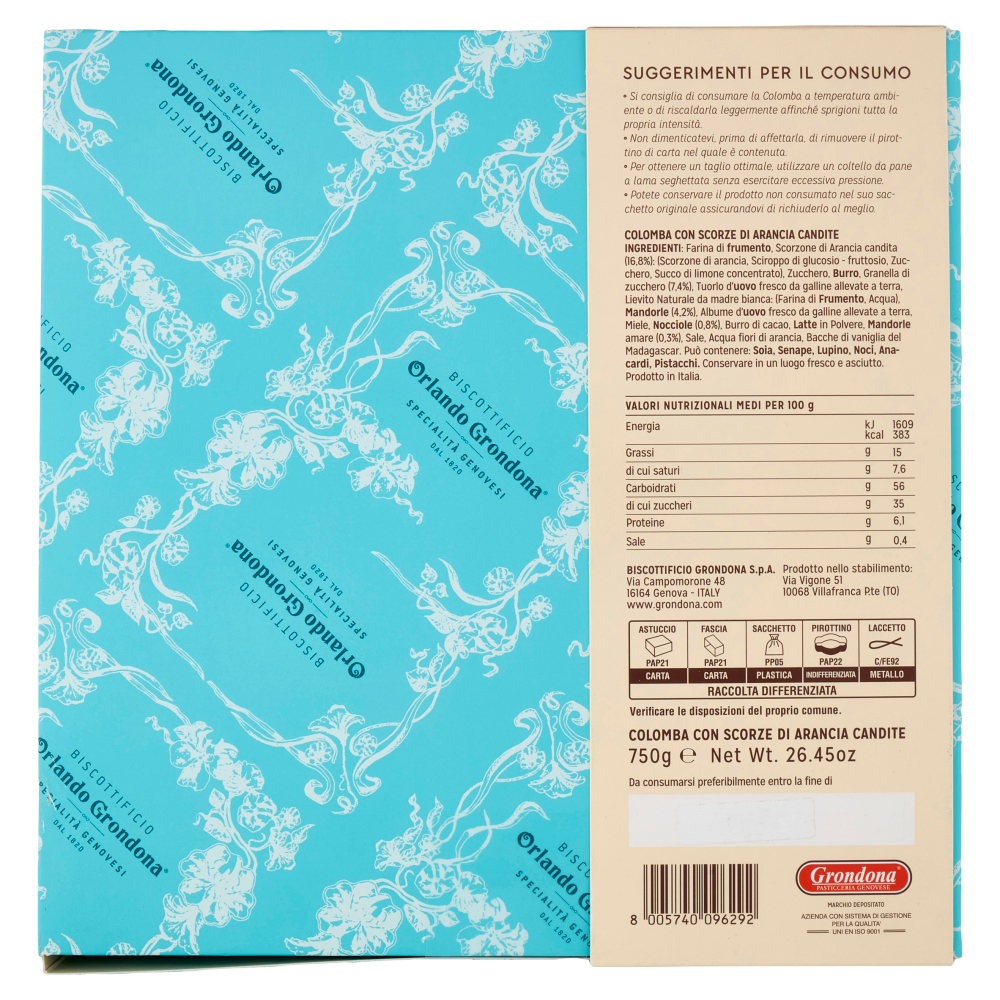 Orlando Grondona Colomba Classica 750 g
