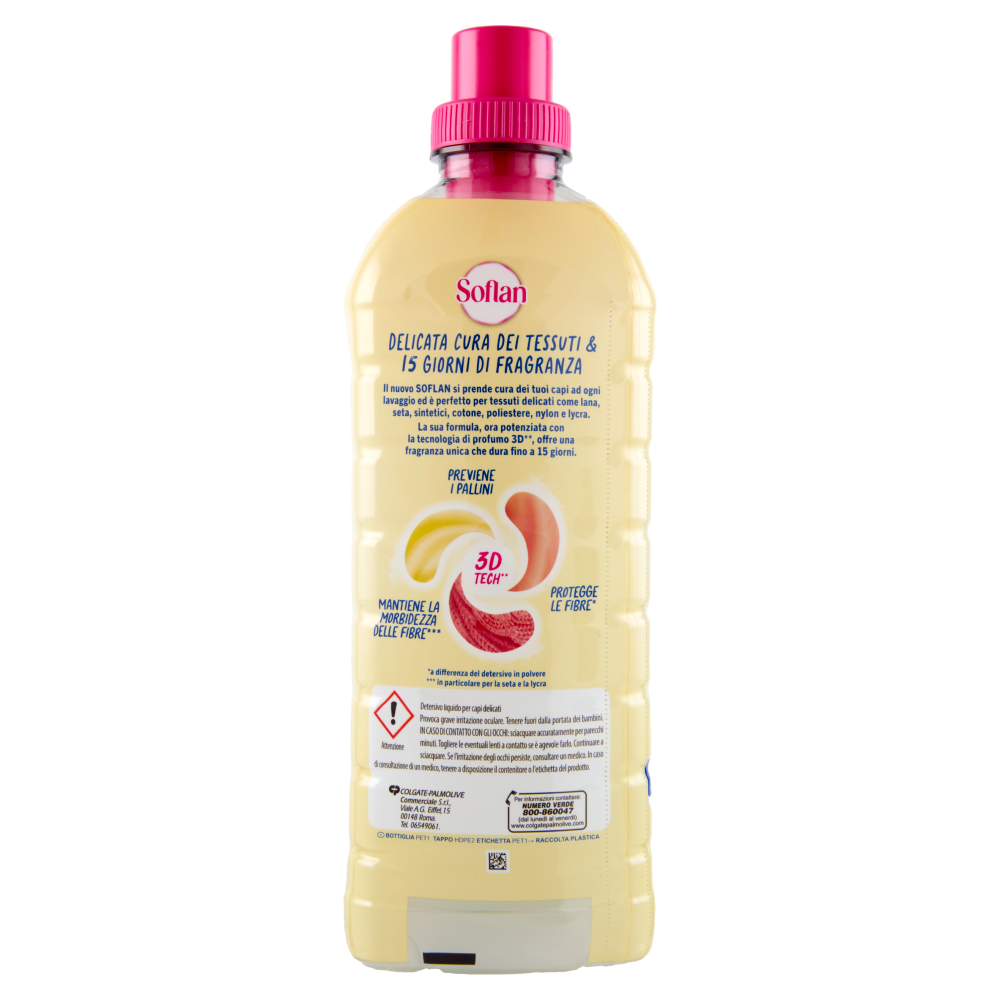 Soflan detersivo liquido Vaniglia, per lana e delicati 900 ml