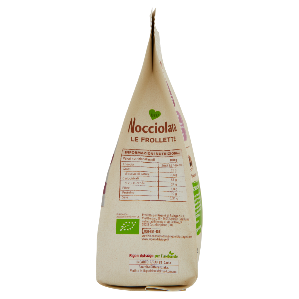 Rigoni di Asiago Nocciolata le Frollette al cacao bio 250 g