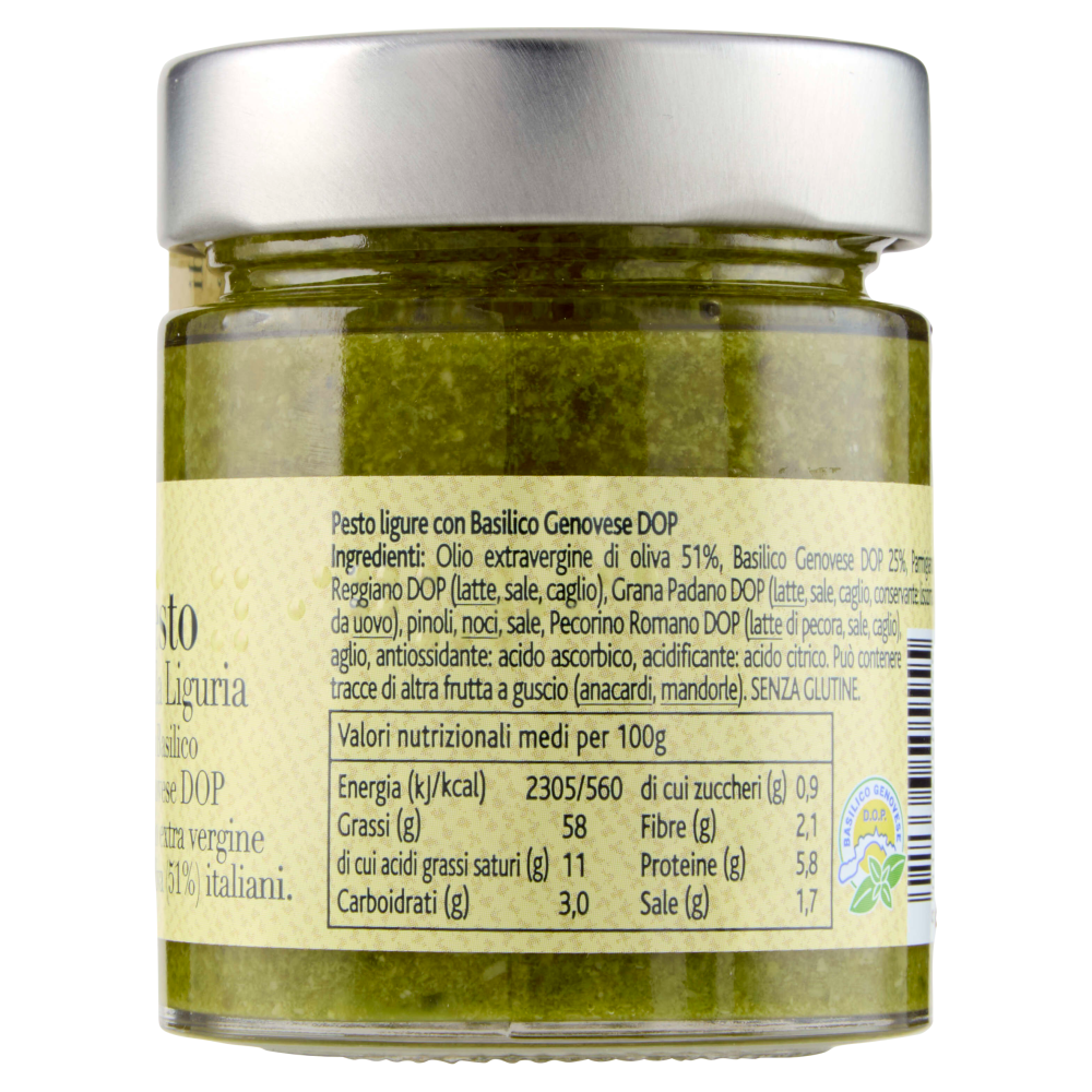 Terre d'Italia Pesto della Liguria con Basilico Genovese DOP 120 g Carrefour