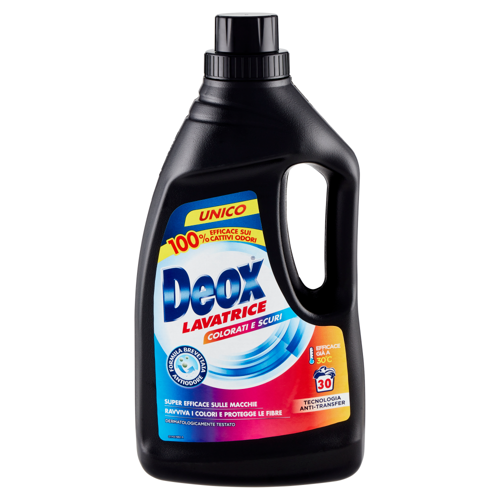 Deox Lavatrice Colorati e Scuri, Tecnologia Anti-Transfer, 30 lav, 1500 ml