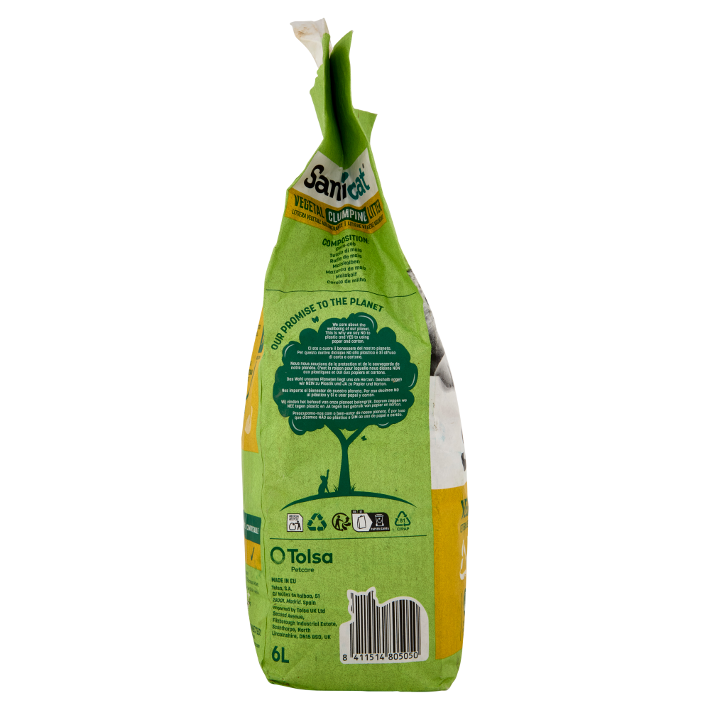 Sanicat Natura Activa Lettiera vegetale agglomerante 6 L