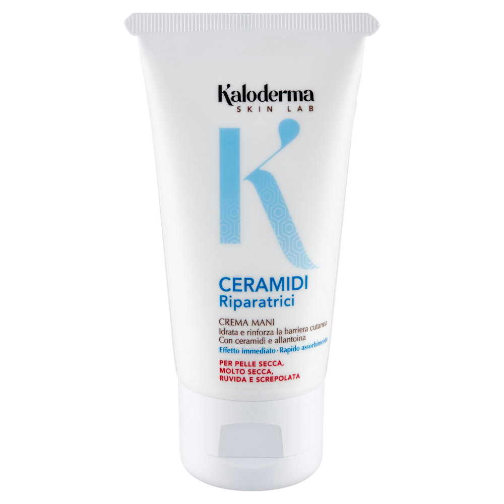 Kaloderma Ceramidi Riparatrici Crema Mani per Pelle Secca, Molto Secca, Ruvida e Screpolata 75 ml