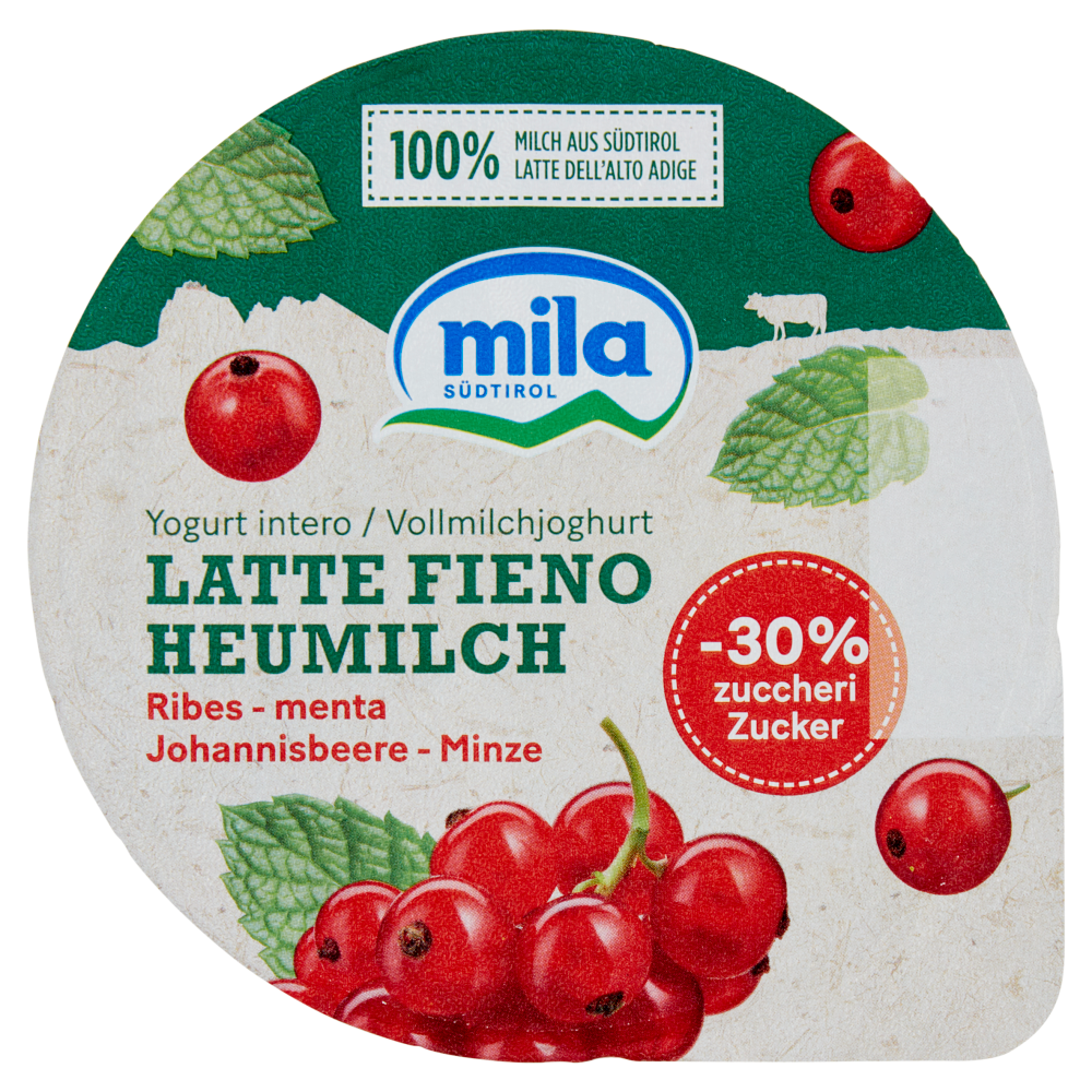 mila Yogurt intero Latte Fieno Ribes - menta 150 g