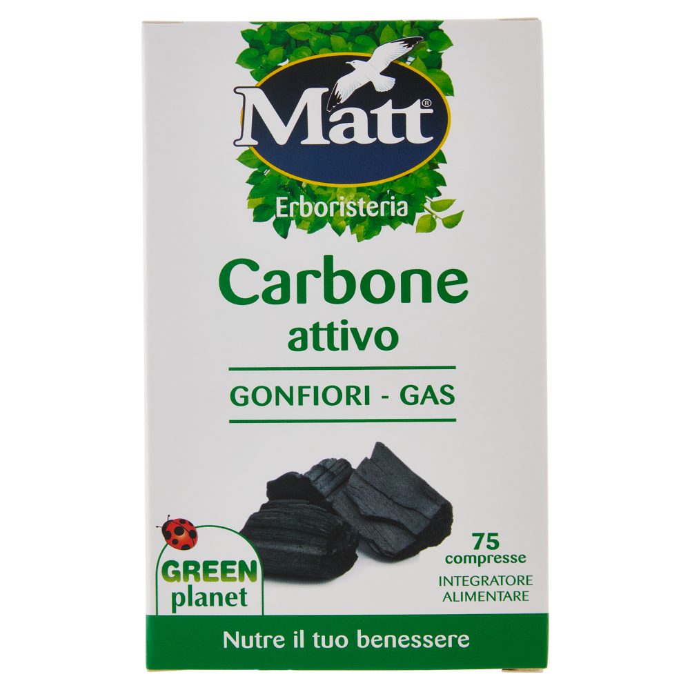 Matt Erboristeria Carbone attivo 75 compresse 37,8 g