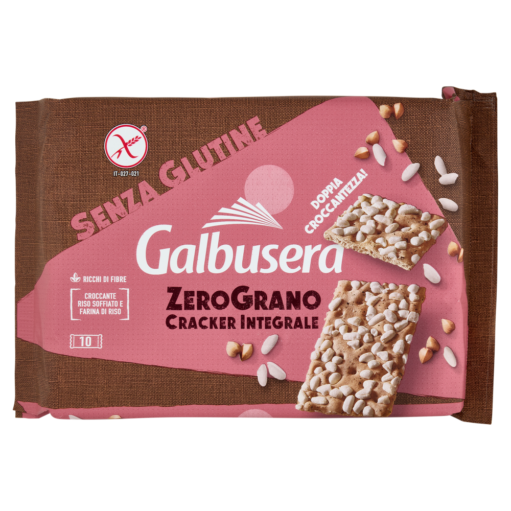 Galbusera ZeroGrano Cracker Integrale Senza Glutine 10 x 36 g
