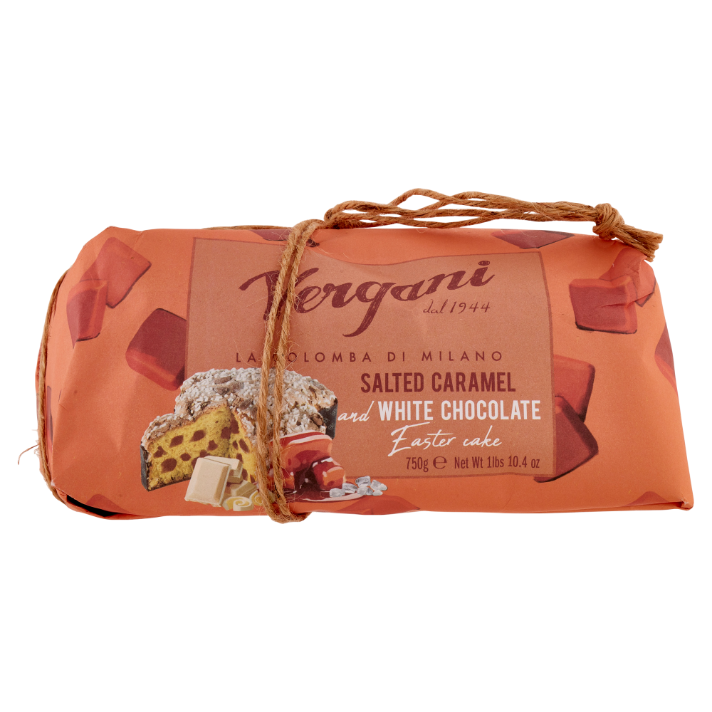 Vergani Colomba di Milano al Caramello Salato e gocce di Cioccolato Bianco 750 g