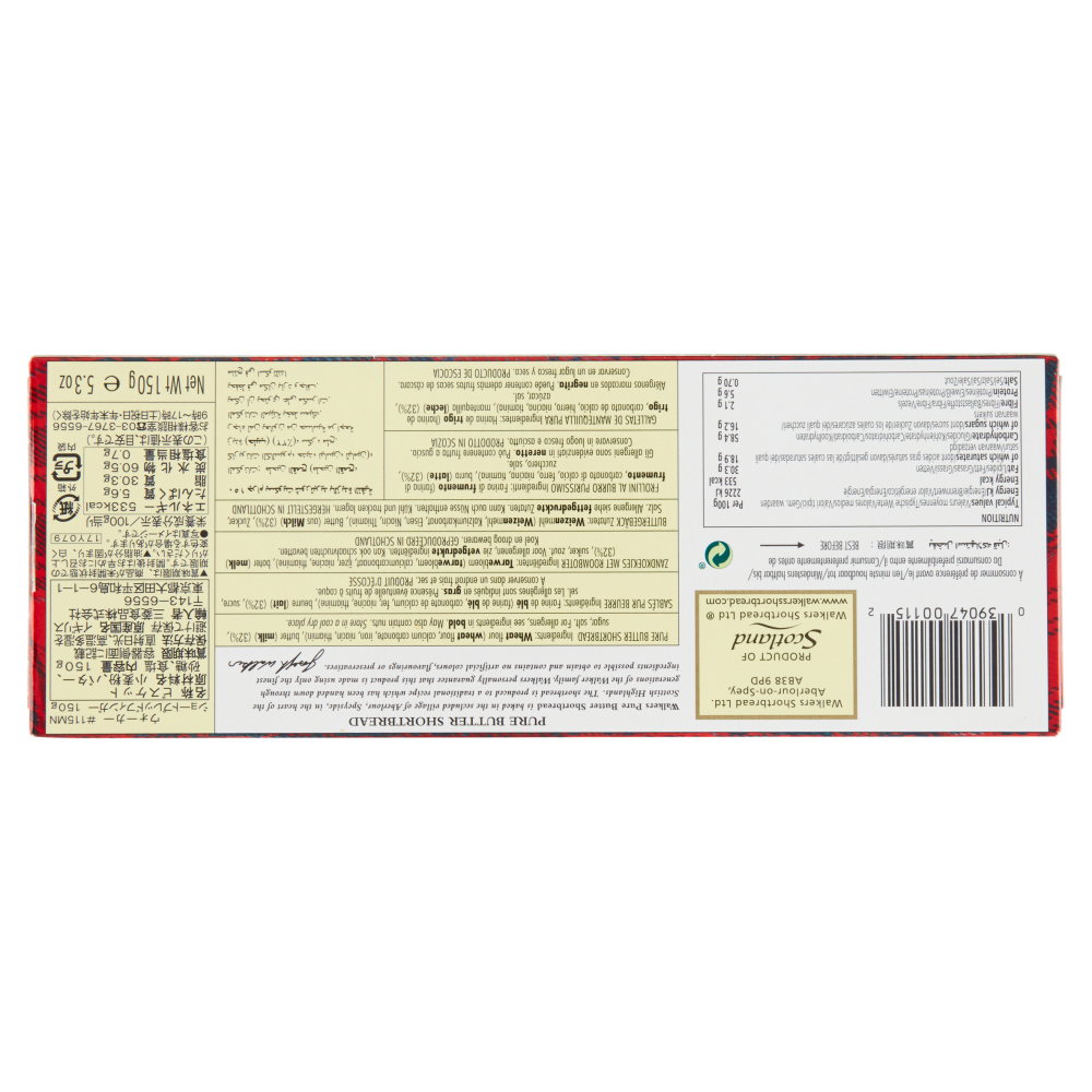 Walkers Pure Butter Shortbread 150 g