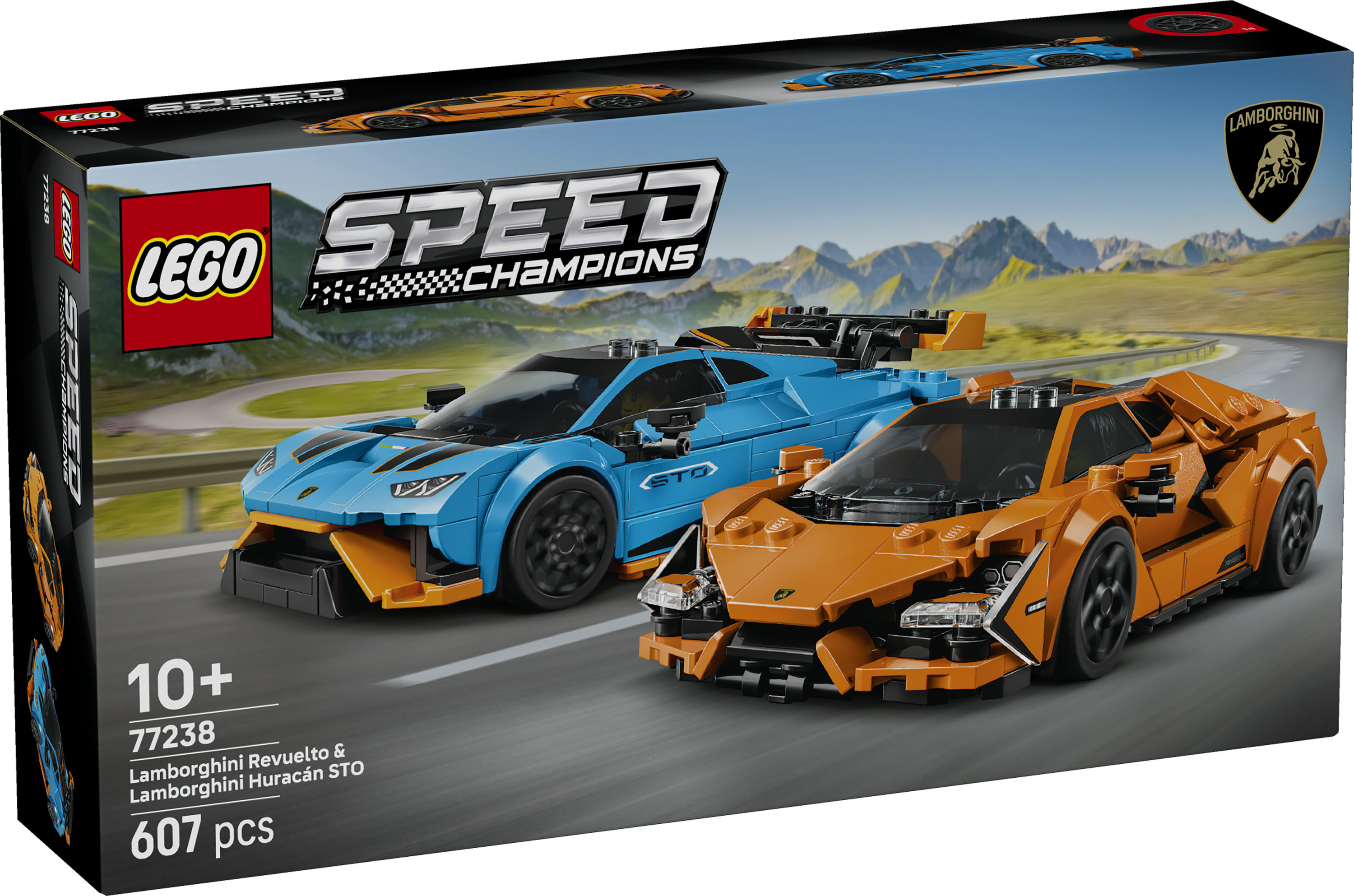 LEGO Speed Champions 77238 Lamborghini Revuelto e Hurac&aacute;n STO, Modelli di Auto con Minifigure, Macchine Giocattolo Regalo 10+