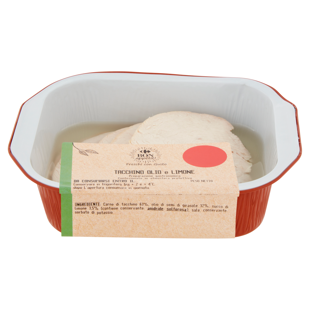 Carrefour Bon app&eacute;tit! Tacchino Olio e Limone 180 g
