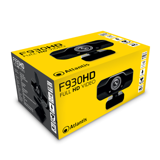 Atlantis Land F930HD 20.0A webcam 2 MP 1920 x 1080 Pixel USB 2.0 Nero