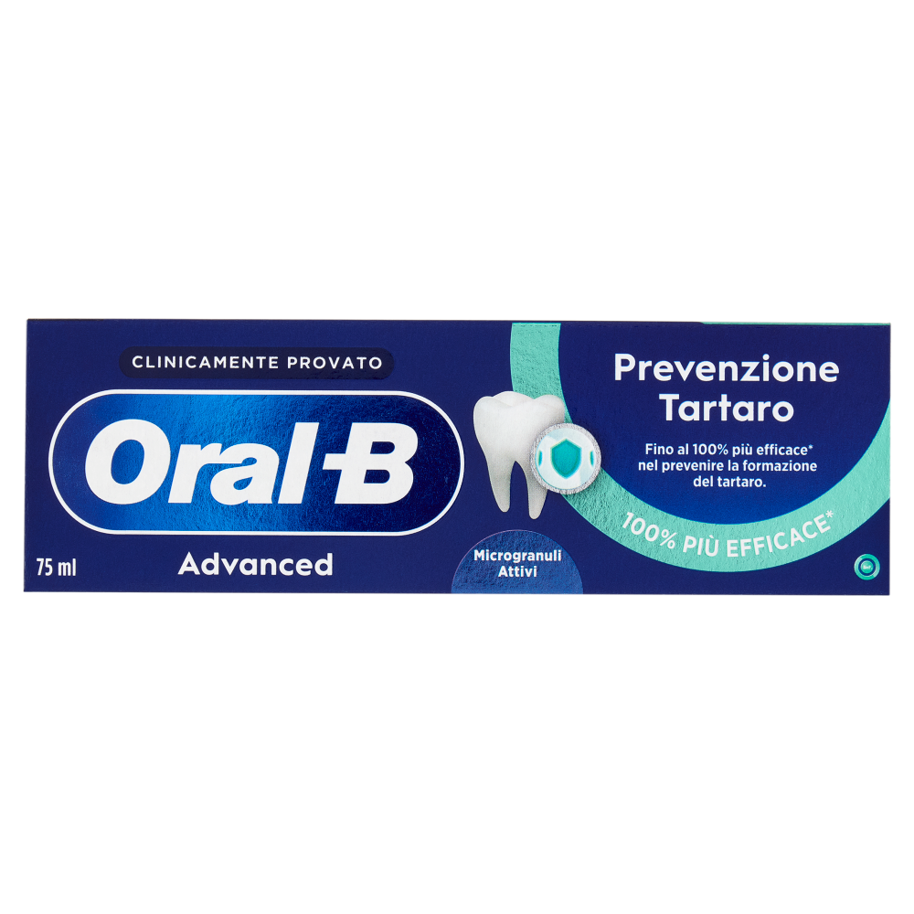 Oral-B Advanced Dentifricio Prevenzione Tartaro Microgranuli Attivi 75 ml