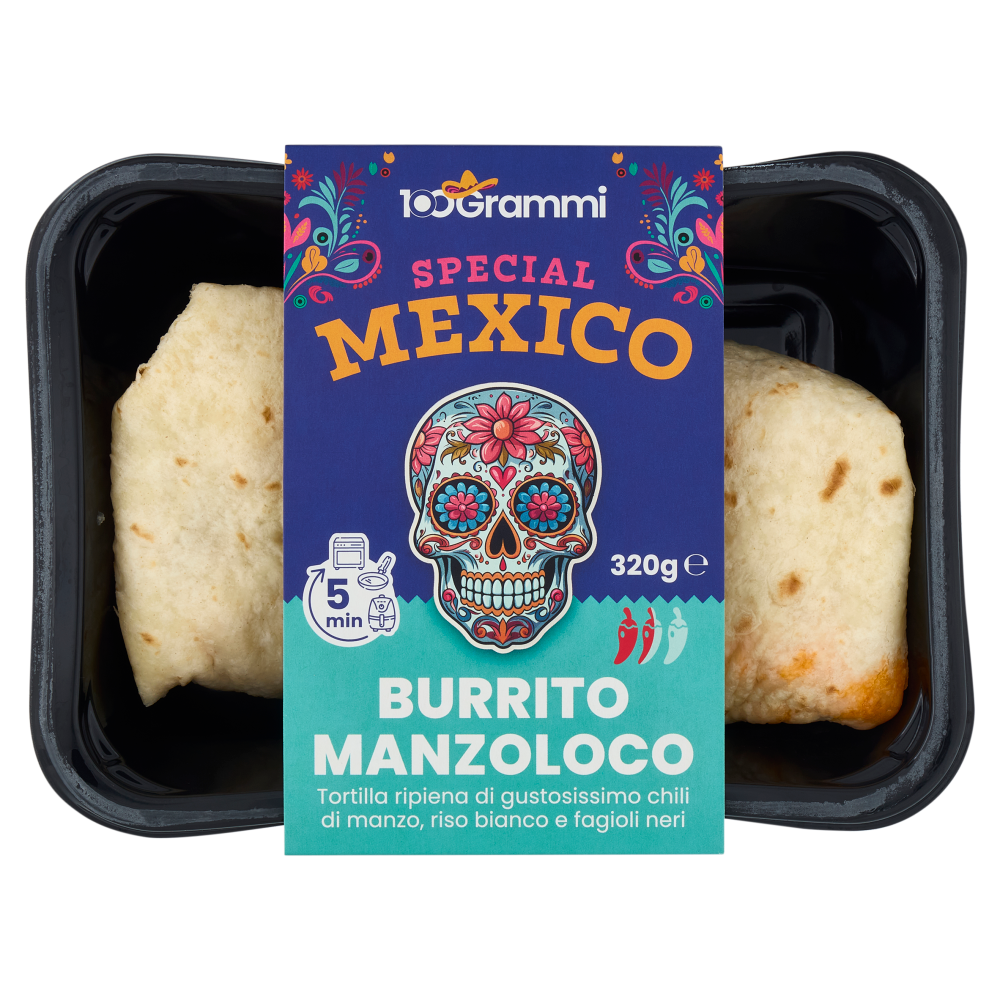 100Grammi Special Mexico Burrito Manzoloco 320 g
