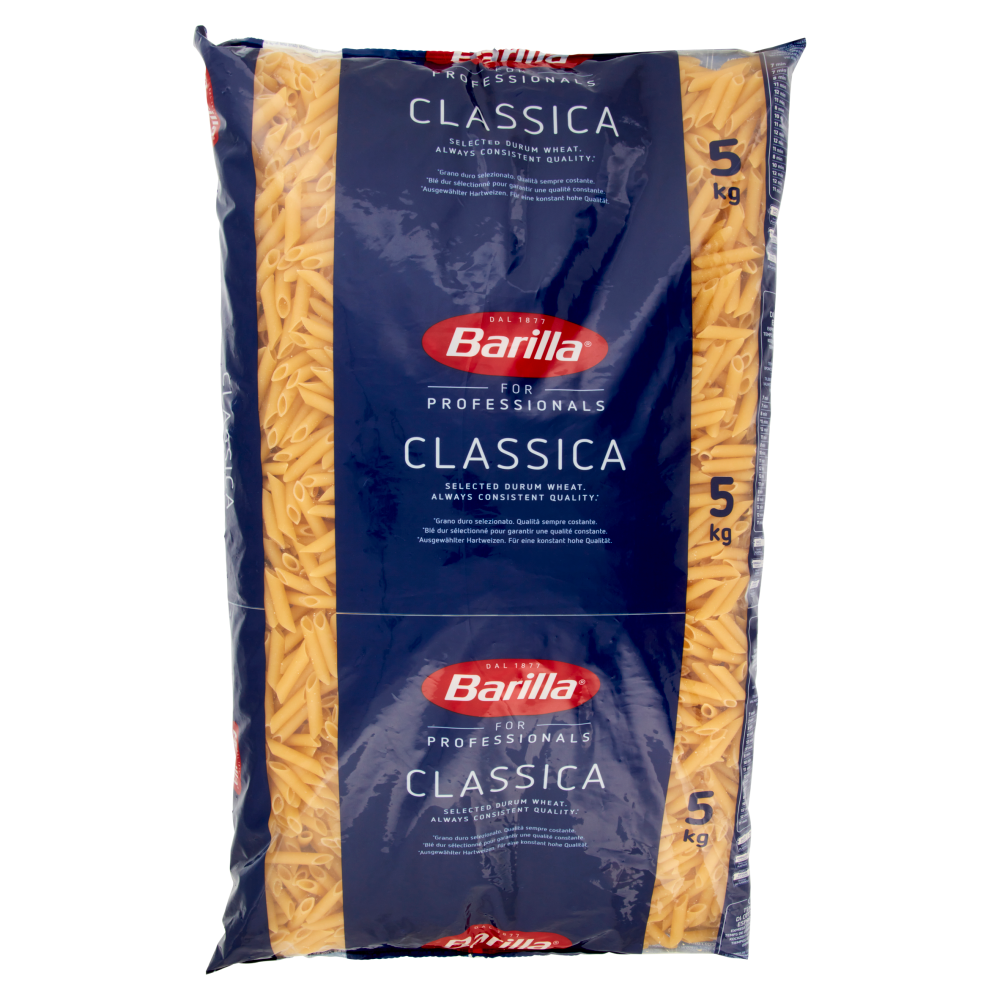 Barilla for Professionals Penne lisce Pasta classica Corta Catering Food Service 5 kg